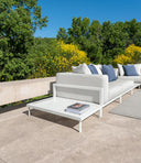 CleoSoft Alu Pouf by Talenti, outdoor setting