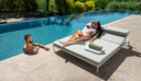 CleoSoft Alu Sunbed by Talenti, outdoor setting