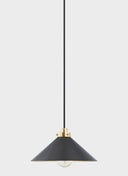 Aged Brass and Distressed Bronze Clivedon Pendant 12" x 6.5" by Hudson Valley, view 4