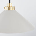Aged Brass and Off-White Clivedon Pendant 12" x 6.5" by Hudson Valley, view 6