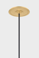 Aged Brass and Soft Studio Green Clivedon Pendant 12" x 6.5" by Hudson Valley, view 2
