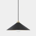 Aged Brass and Distressed Bronze Clivedon Pendant 20" x 8.5" by Hudson Valley, view 3