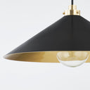 Aged Brass and Distressed Bronze Clivedon Pendant 20" x 8.5" by Hudson Valley, view 2