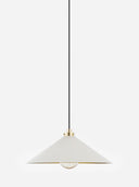 Aged Brass and Off-White Clivedon Pendant 20" x 8.5" by Hudson Valley, view 3