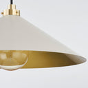 Aged Brass and Off-White Clivedon Pendant 20" x 8.5" by Hudson Valley, view 2