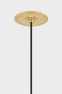 Aged Brass and Soft Studio Green Clivedon Pendant 20" x 8.5" by Hudson Valley, view 2
