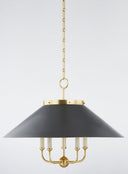 Aged Brass and Distressed Bronze Clivedon Chandelier 27.5" x 20.25" by Hudson Valley, view 2