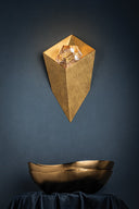 Vintage Gold Leaf Conch Wall Sconce 10" by Corbett Lighting