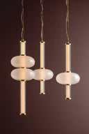 Vintage Brass Corbin Chandelier 36" by Corbett Lighting