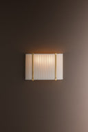 Aged Brass Cornell Wall Sconce 12" by Hudson Valley, view 4