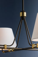 Aged Brass Crown Heights Chandelier 46" by Hudson Valley, view 2