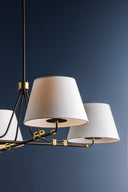 Aged Brass Crown Heights Chandelier 46" by Hudson Valley, view 3