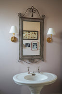 Aged Brass Curves No.1 Wall Sconce 8" by Hudson Valley, view 3