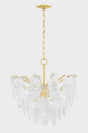Aged Brass Darcia Chandelier 24" by Hudson Valley, view 5