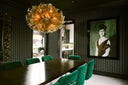 Gold Leaf Pulse Chandelier 36" by Corbett Lighting, view 2