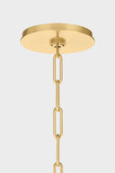 Aged Brass Durland Chandelier 40.5" by Hudson Valley, view 2