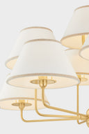 Aged Brass Durland Chandelier 40.5" by Hudson Valley, view 5