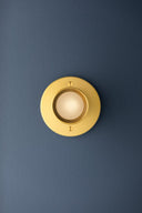 Aged Brass Dighton Flush Mount 4.75" by Hudson Valley, view 4