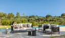 Dolcevita Alu Living Armchair by Talenti, outdoor setting