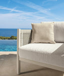 Dolcevita Alu Three-Seater Sofa by Talenti, outdoor setting