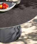 Dolcevita Alu Round Dining Table, 35" by Talenti, outdoor setting