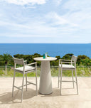 Dolcevita Alu Round Bar Table by Talenti, outdoor setting