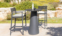 Dolcevita Alu Round Bar Table by Talenti, outdoor setting