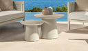 Dolcevita Alu Round Side Table, Large by Talenti, outdoor setting