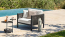 Dolcevita Alu Living Armchair by Talenti, outdoor setting