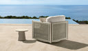 Dolcevita Alu Swivel Living Armchair by Talenti, outdoor setting