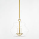 Aged Brass Edmonton Lantern 15" by Hudson Valley, view 3
