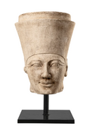 Carved Sandstone Statue Bust of Hatshepsut