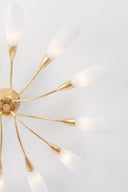 Vintage Gold Leaf Enfield Semi Flush 42" by Hudson Valley, view 2