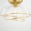 Vintage Polished Brass Esme Flush Mount 17.25" by Corbett Lighting, view 2