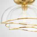 Vintage Polished Brass Esme Flush Mount 17.25" by Corbett Lighting