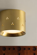 Aged Brass Edisto Flush Mount 4.5" by Hudson Valley, view 3