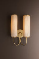 Aged Brass Elaine Wall Sconce 10.25" by Hudson Valley, view 2