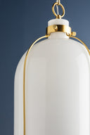 Aged Brass Eldridge Pendant 14" by Hudson Valley, view 6