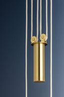 Aged Brass Emmons Pendant 30" by Hudson Valley, view 2