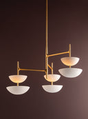 Vintage Gold Leaf Evander Chandelier 42" by Corbett Lighting
