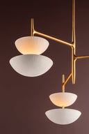 Vintage Gold Leaf Evander Chandelier 42" by Corbett Lighting, view 2