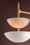 Vintage Gold Leaf Evander Chandelier 42" by Corbett Lighting, view 5