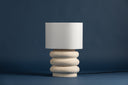 Ceramic Weathered Ivory Ewing Table Lamp 18" by Hudson Valley, view 4