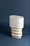 Ceramic Weathered Ivory Ewing Table Lamp 18" by Hudson Valley, view 5