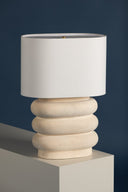 Ceramic Weathered Ivory Ewing Table Lamp 18" by Hudson Valley, view 2