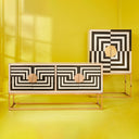 Op Art 64" Credenza