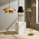 Brass Flower Table Lamp