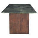 Abstract 82" Dining Table in Marble and Dark Mango Base, view 4