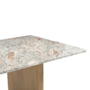 Abra 76" Dining Table in Toronto Marble Top and Light Mango Base, view 5