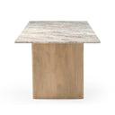 Abra 76" Dining Table in Toronto Marble Top and Light Mango Base, view 4